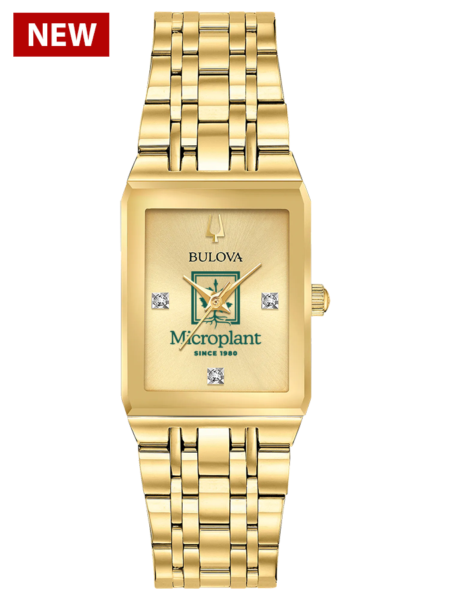 Bulova Gold-tone women's custom logo watch