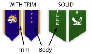 graduation stoles trim color