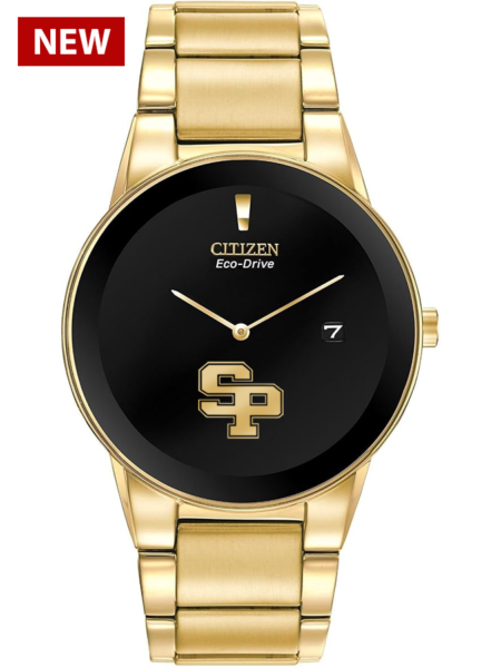 Gold Tone Citizen Custom Logo Watches with Black dial