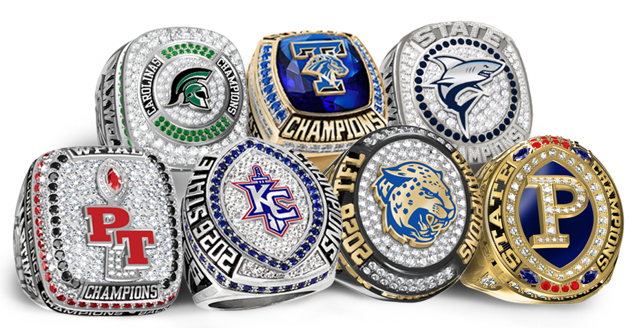football rings26-1 championship rings collage